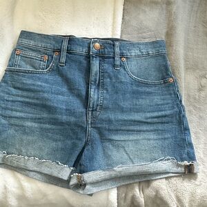 Madewell high rise denim shorts with tummy control